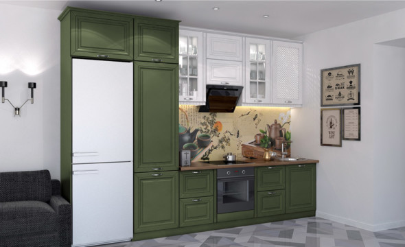  Кухня болотного цвета Сканди 152 