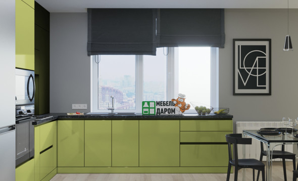  Кухня яблоневого цвета Олимпия 2 