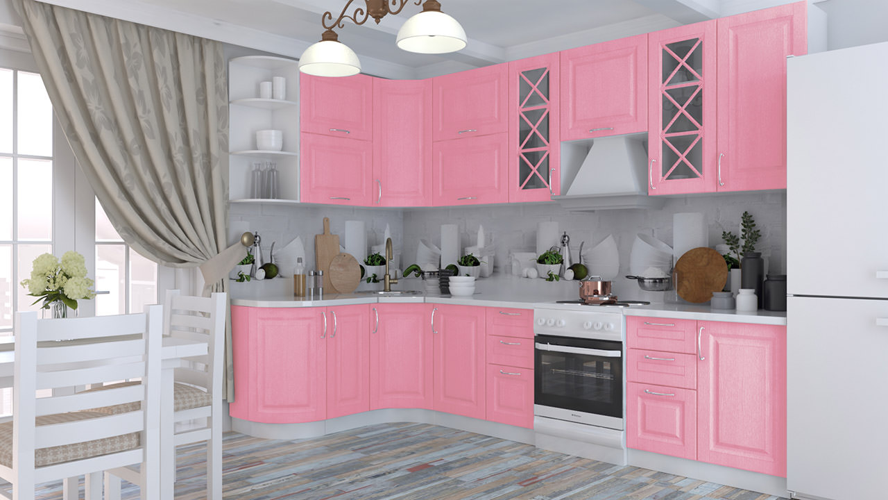 Розовая кухня Эдельвейс 26 
