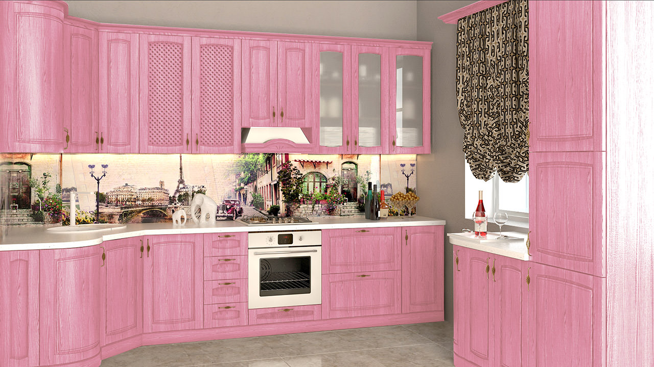  Розовая кухня Кремона 10 