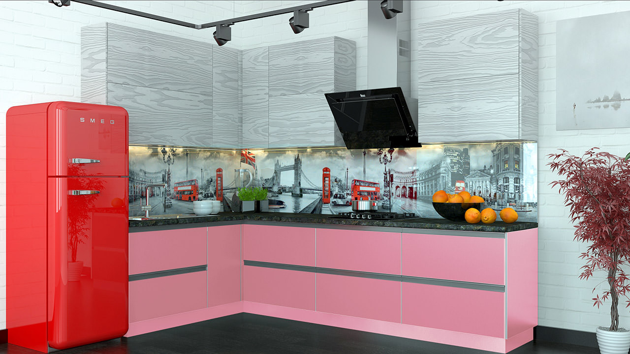  Розовая кухня Олимпия 1 