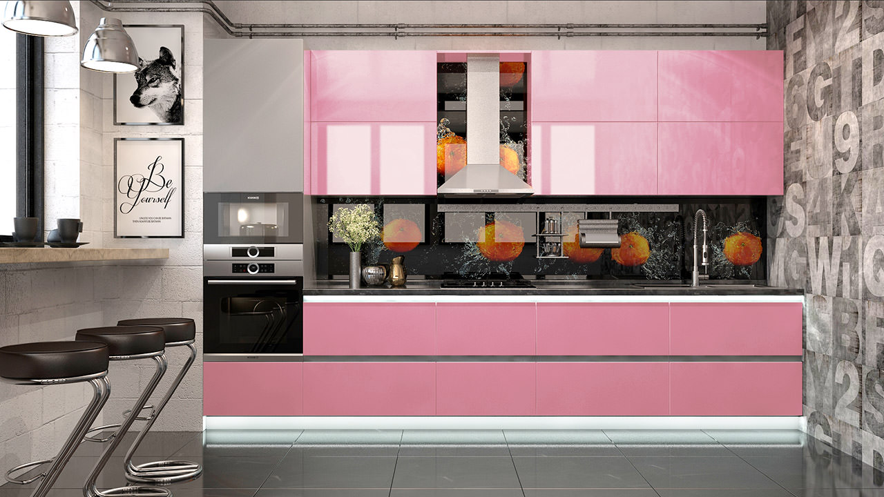  Розовая кухня Олимпия 34 