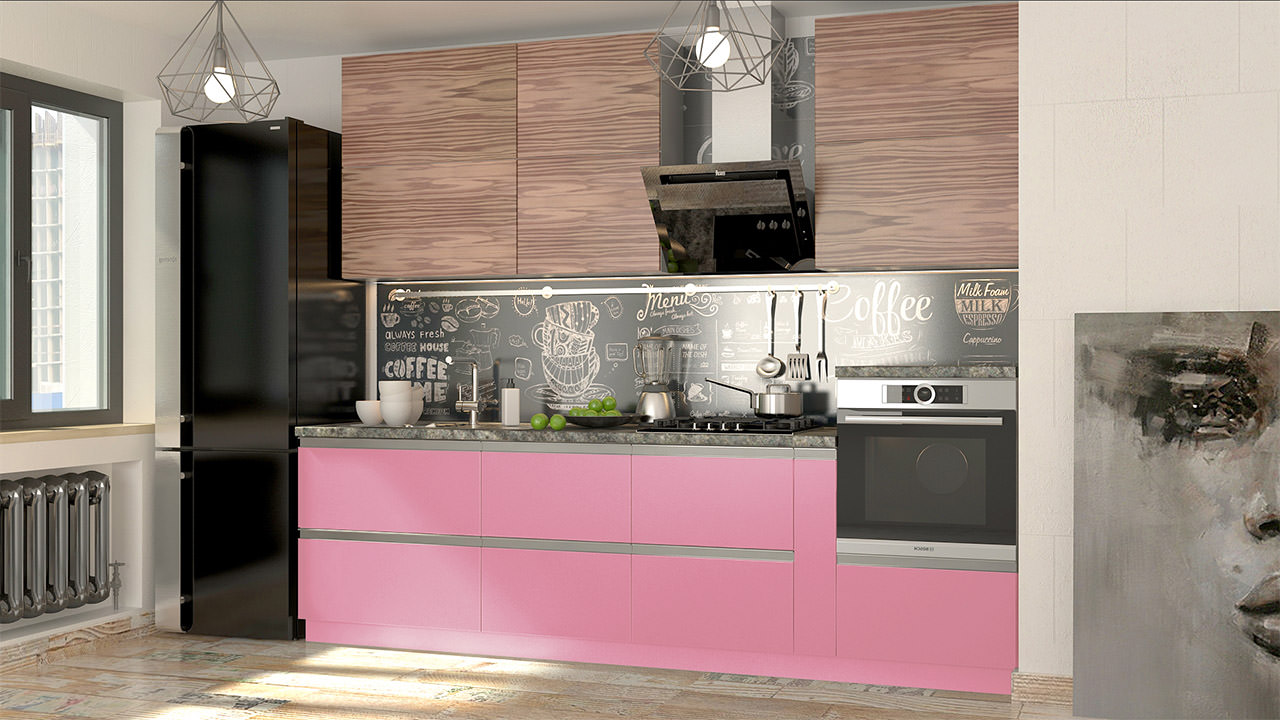  Розовая кухня Олимпия 42 