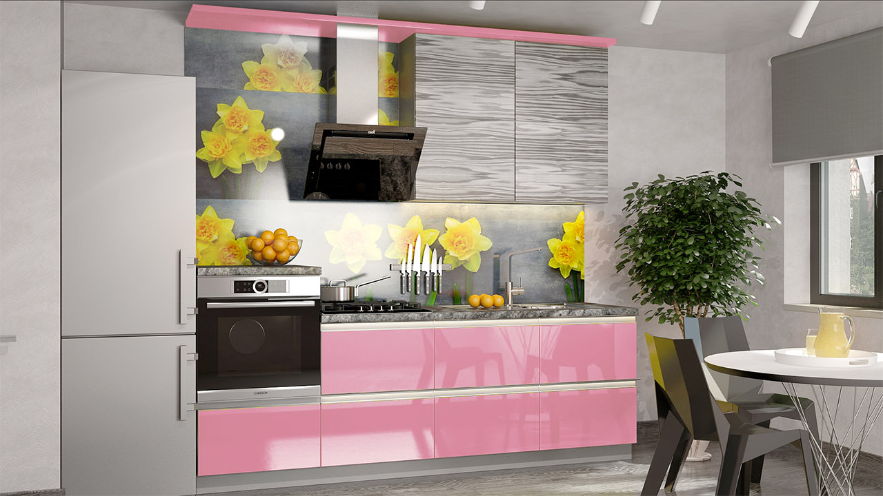  Розовая кухня Олимпия 50 