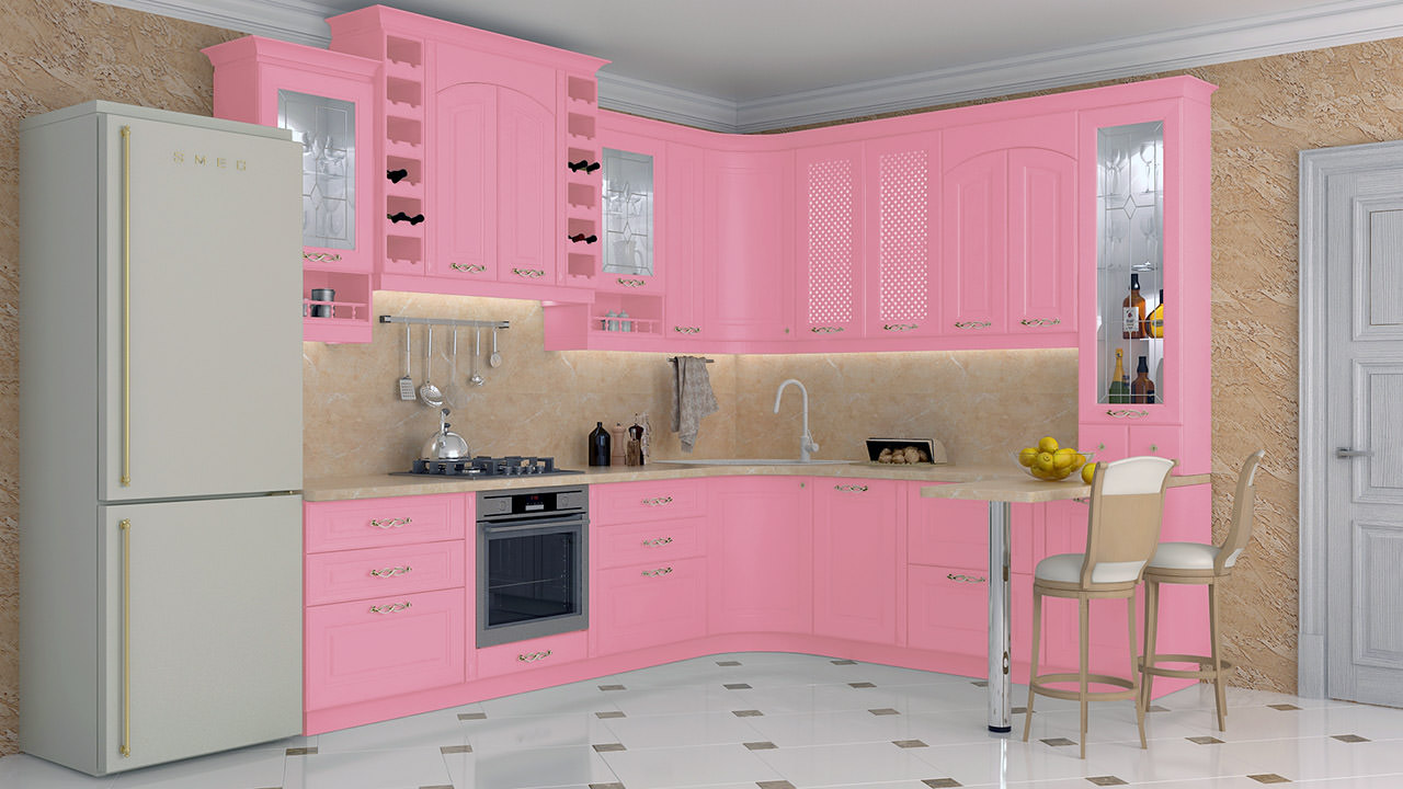  Розовая кухня Парма 1 