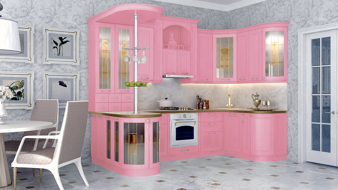  Розовая кухня Парма 2 