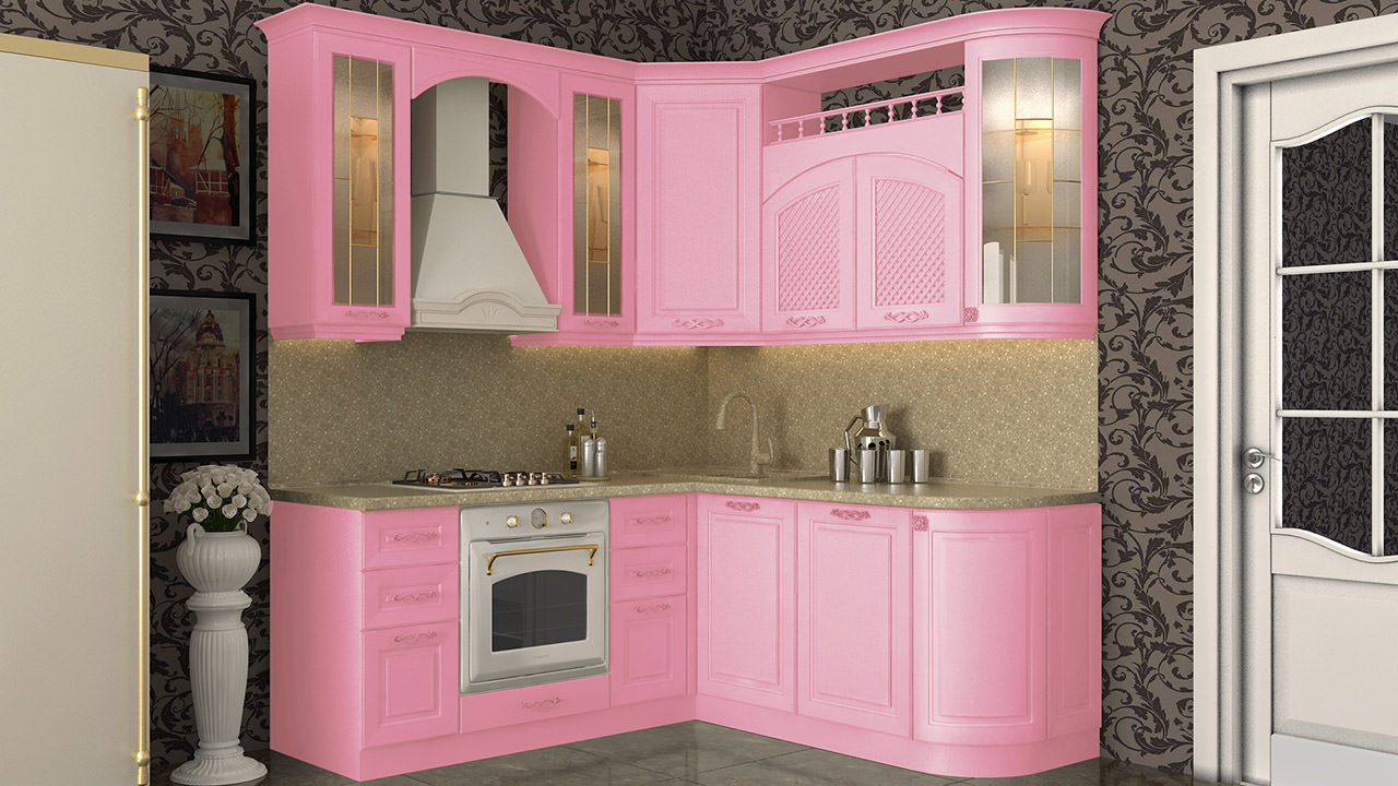  Розовая кухня Парма 4 