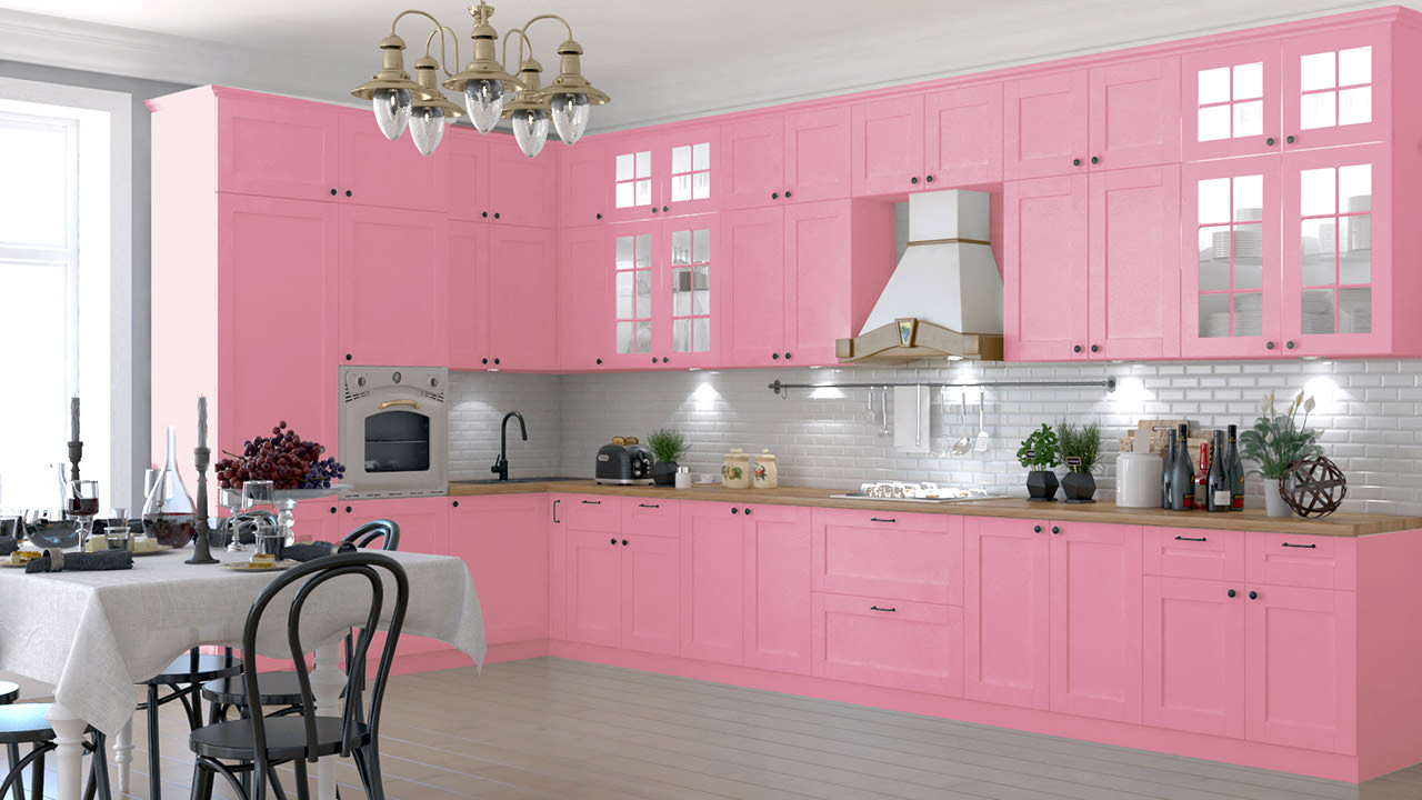  Розовая кухня Сканди 15 