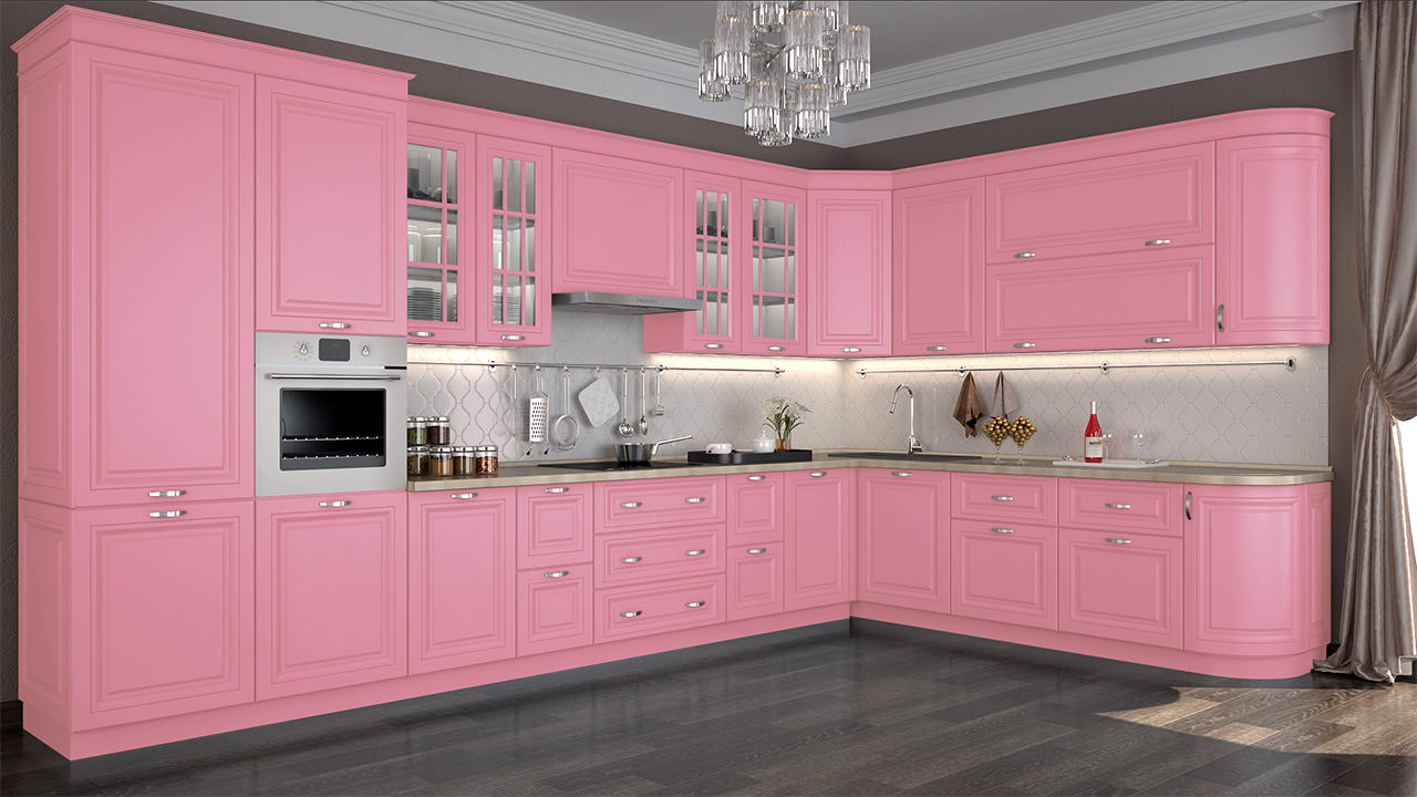  Розовая кухня Сканди 80 