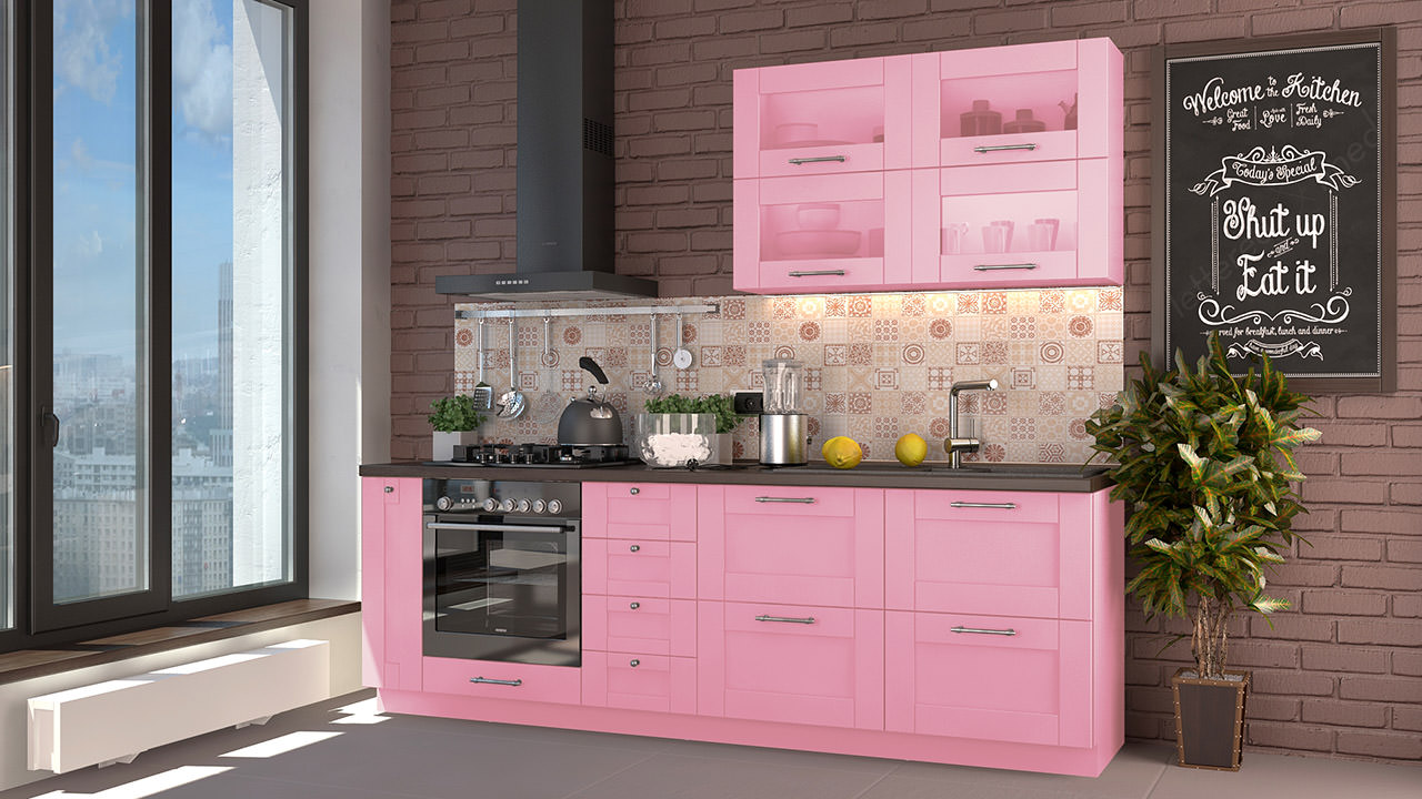  Розовая кухня Сканди 96 