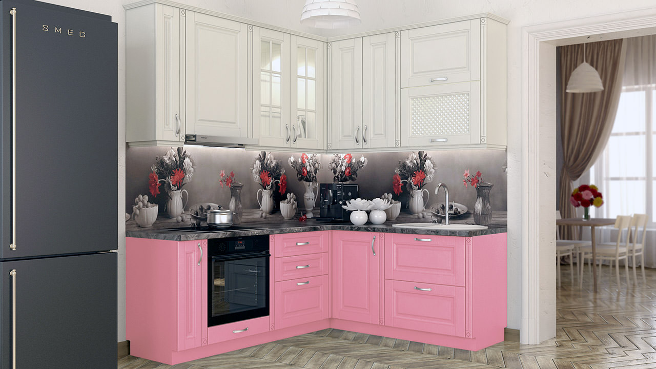  Розовая кухня Сканди 120 