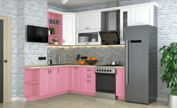  Розовая кухня Сканди 128 