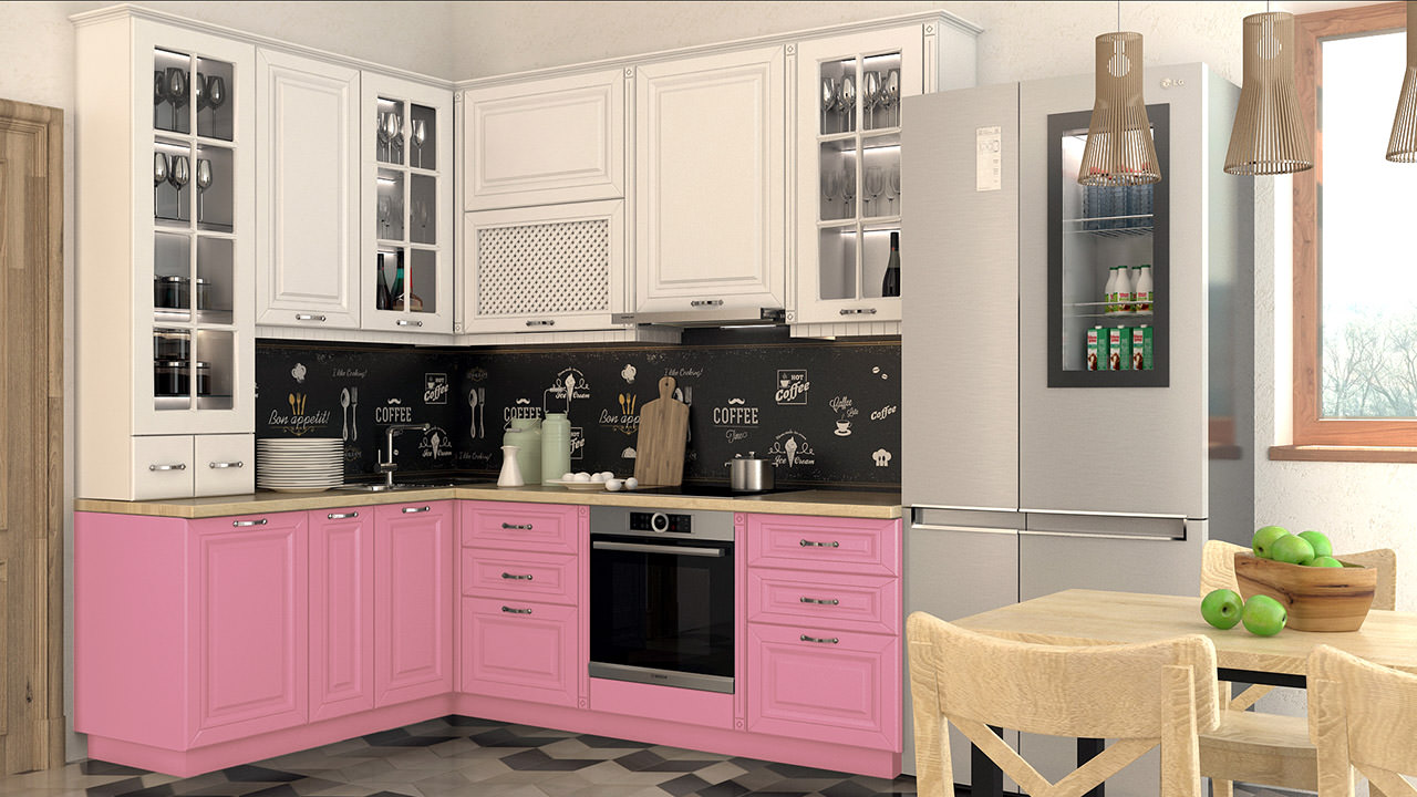  Розовая кухня Сканди 160 
