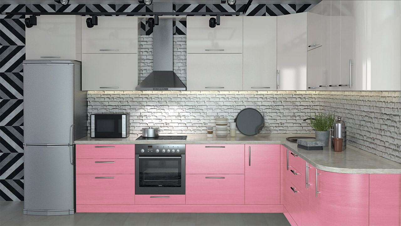  Розовая кухня Турин 68 