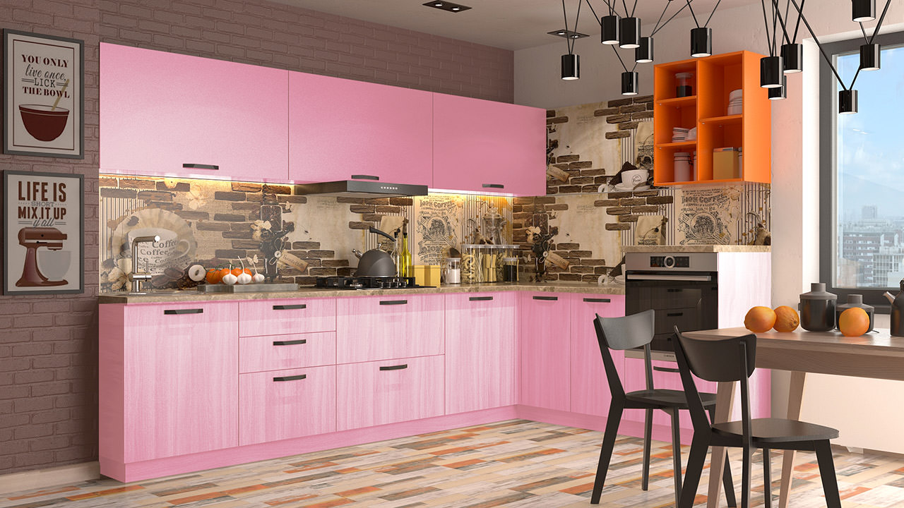  Розовая кухня Хельга 10 