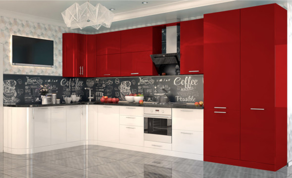  Кухня красного цвета Турин 36 