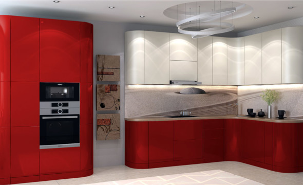  Кухня красного цвета Турин 60 