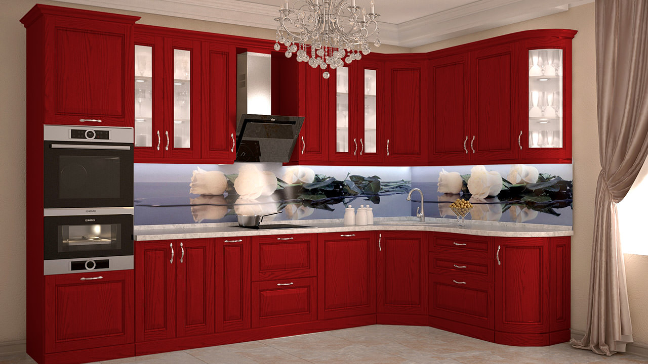  Кухня красного цвета Кремона 6 