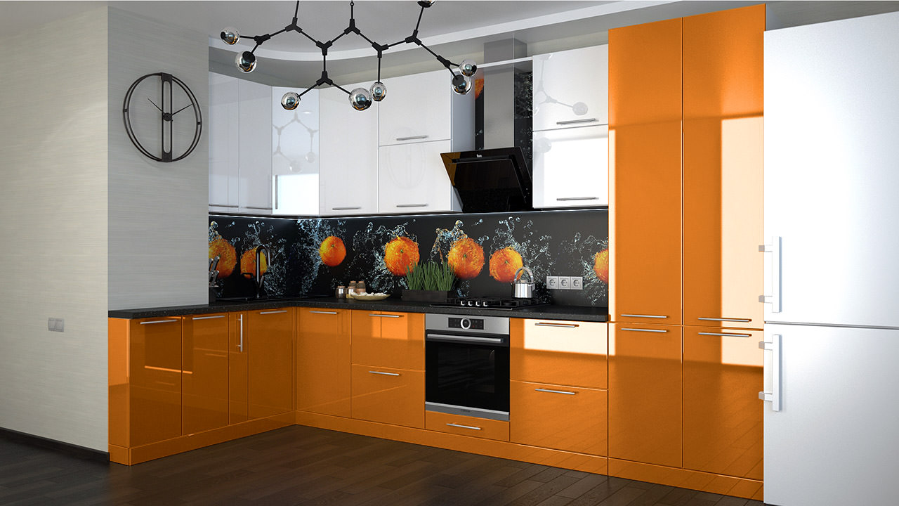  Кухня оранжевого цвета Кремона 32 