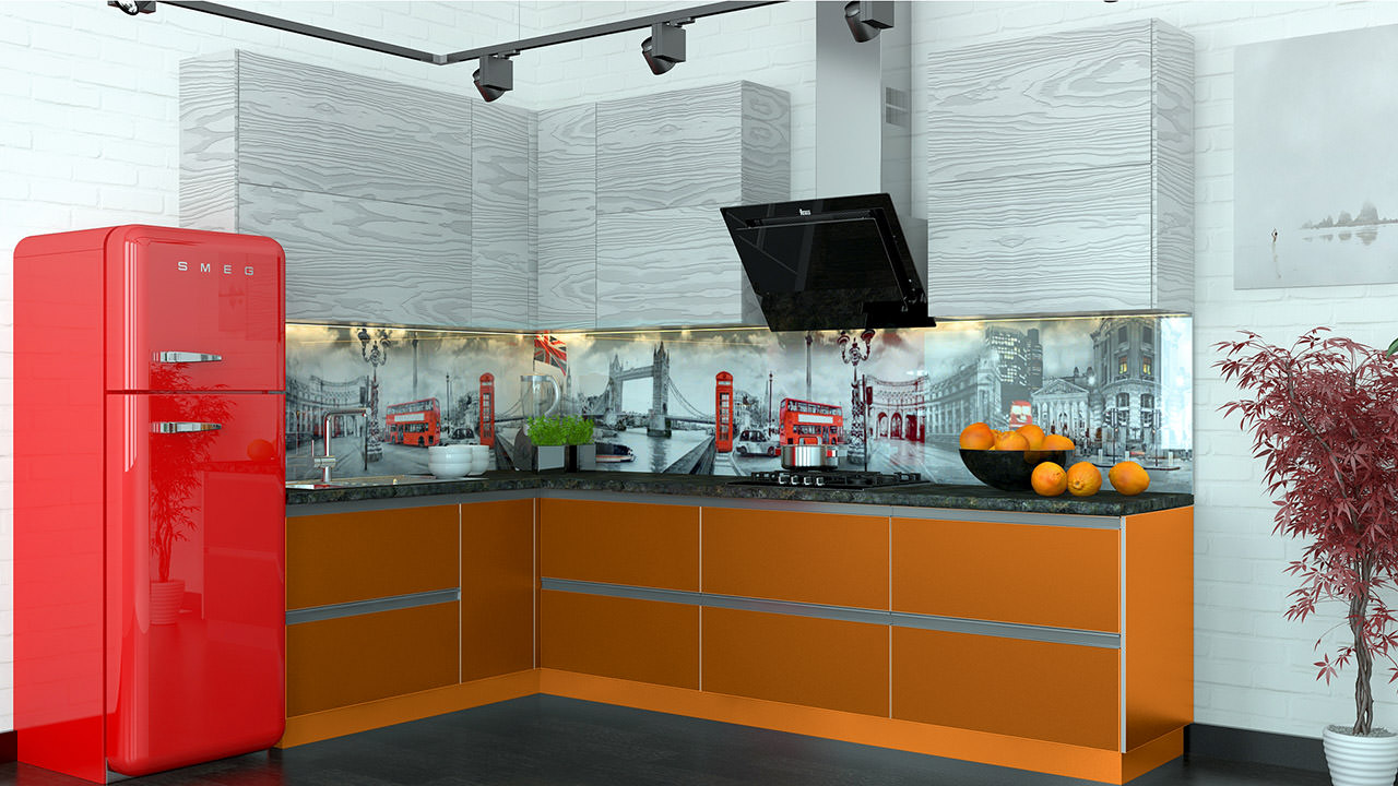  Кухня оранжевого цвета Олимпия 1 