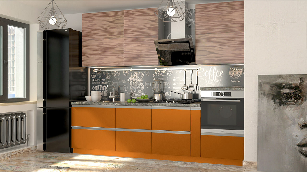  Кухня оранжевого цвета Олимпия 42 