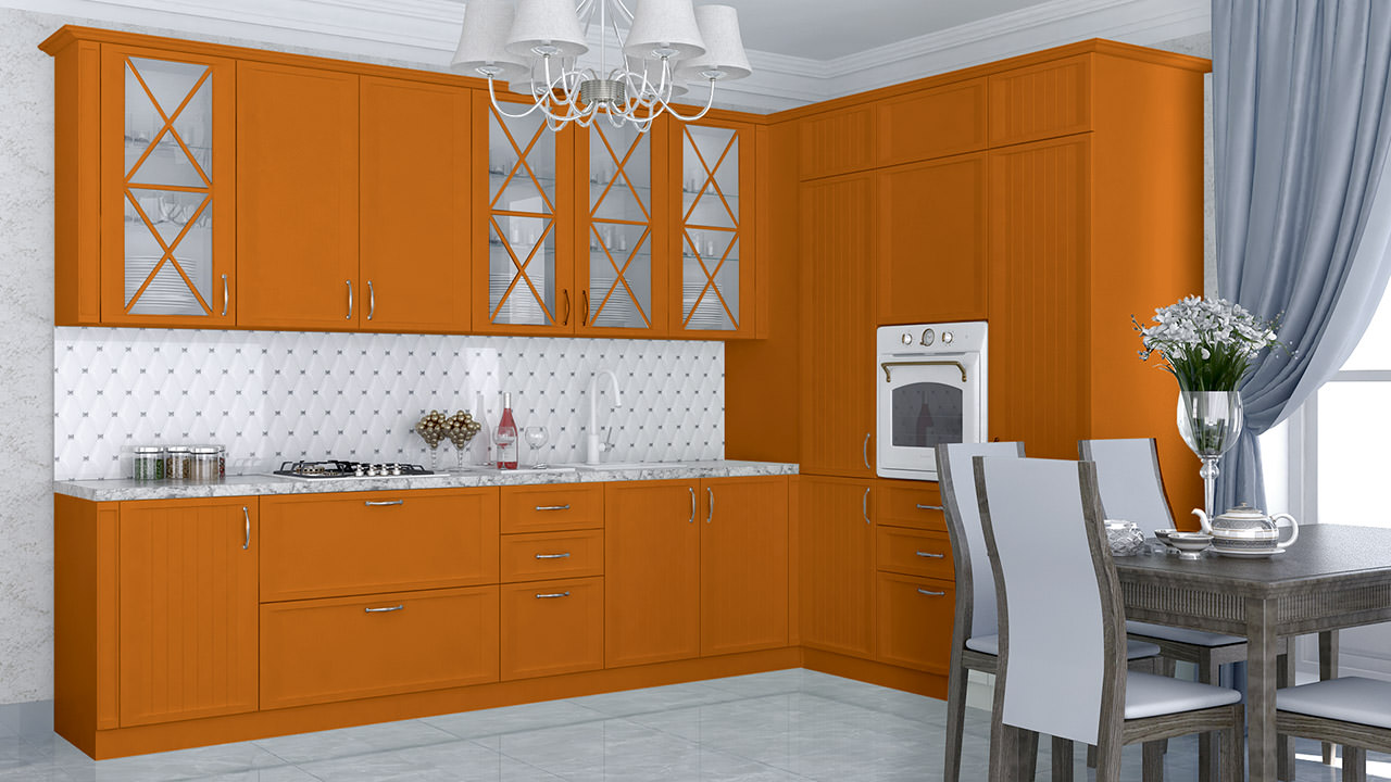  Кухня оранжевого цвета Портофино 2 
