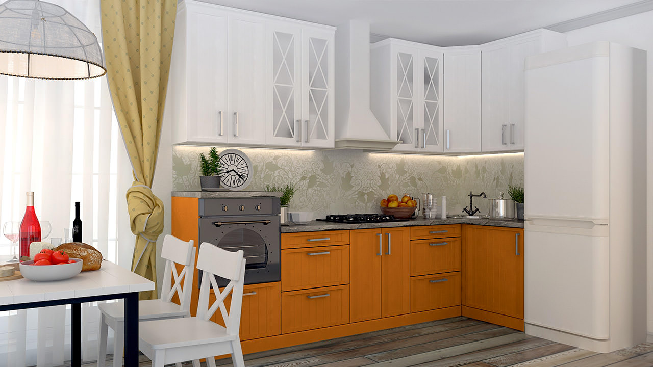  Кухня оранжевого цвета Портофино 5 