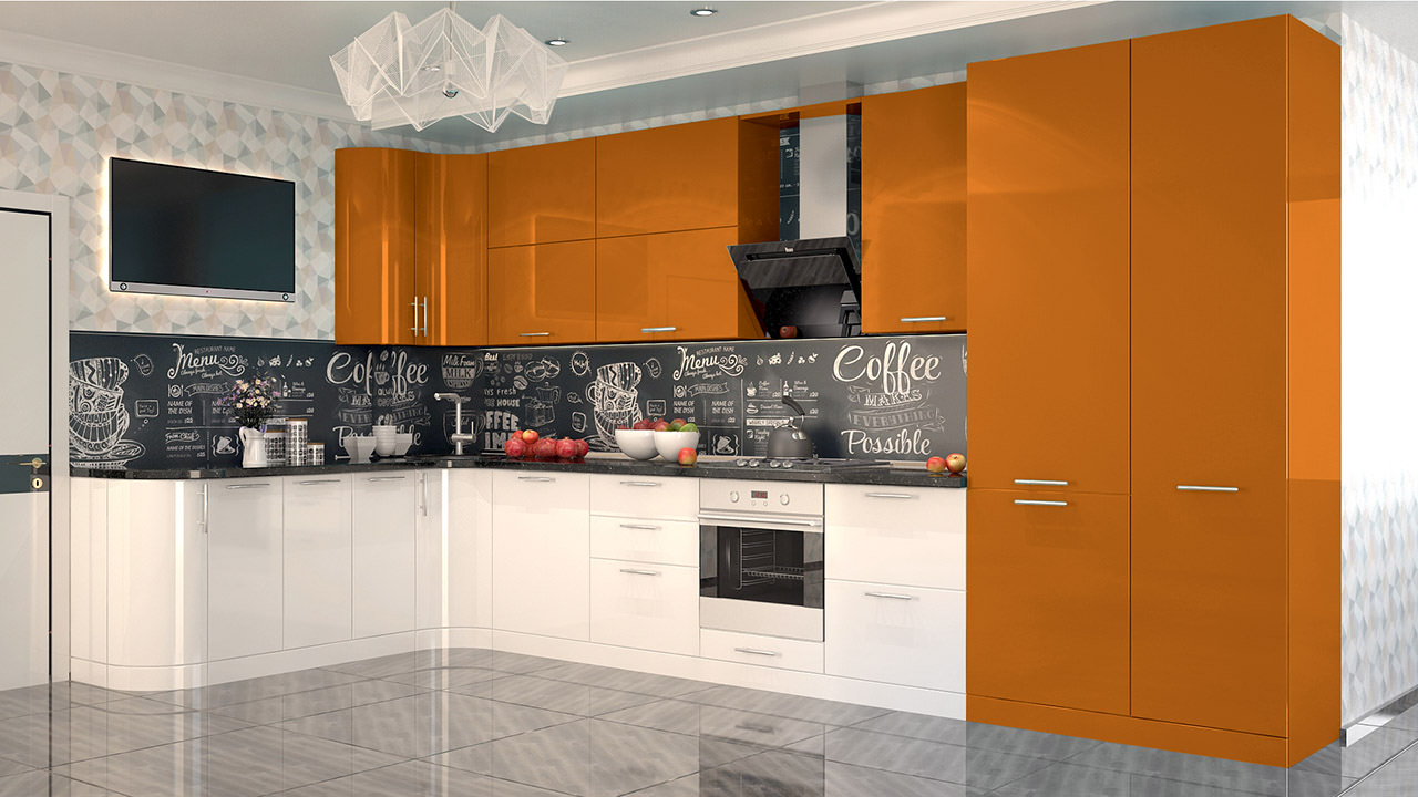  Кухня оранжевого цвета Турин 36 