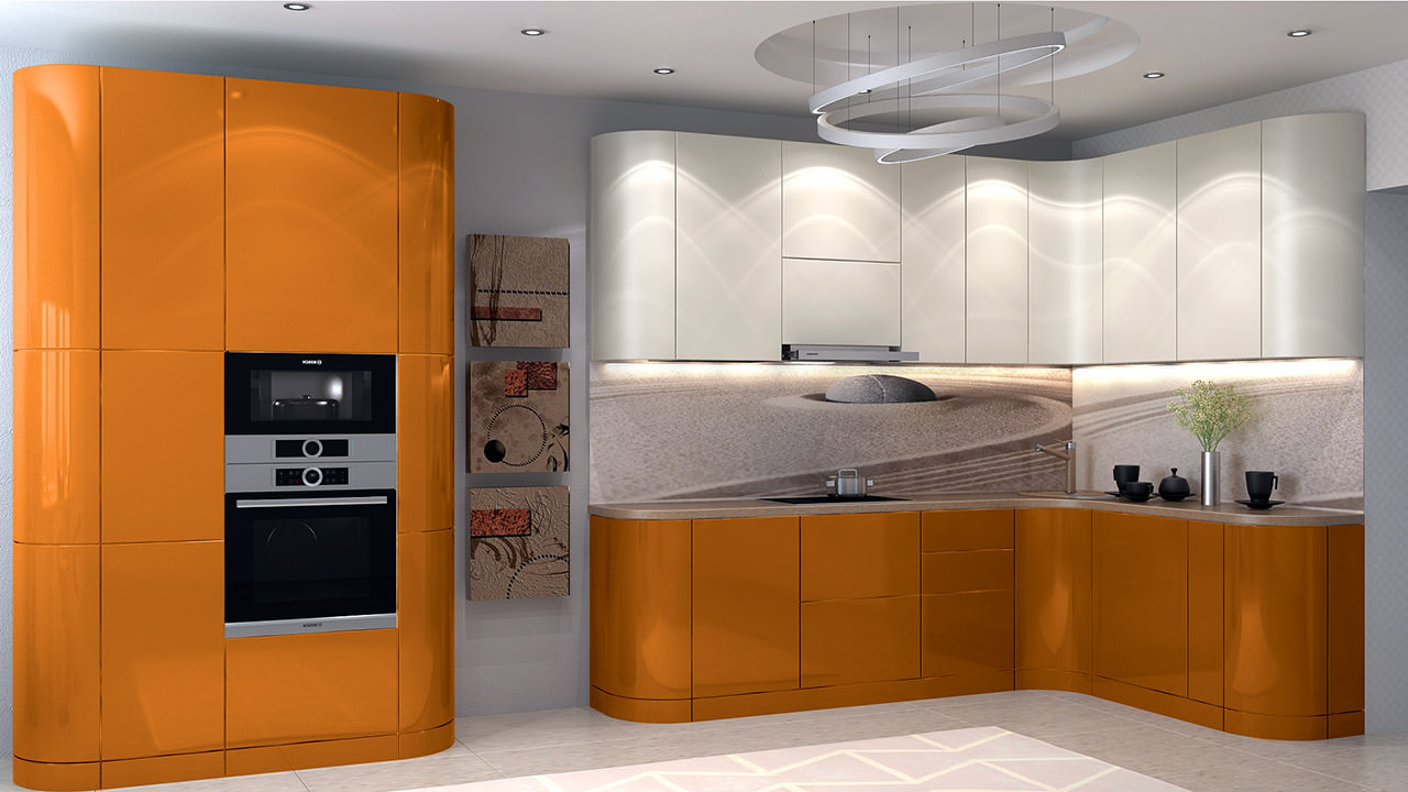  Кухня оранжевого цвета Турин 60 
