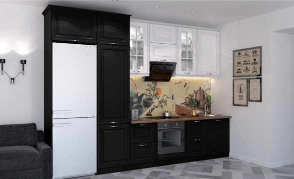  Кухня черного цвета Сканди 152 