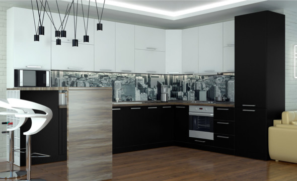  Кухня черного цвета Турин 53 