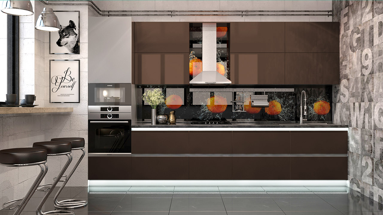  Кухни коричневого цвета Олимпия 34 