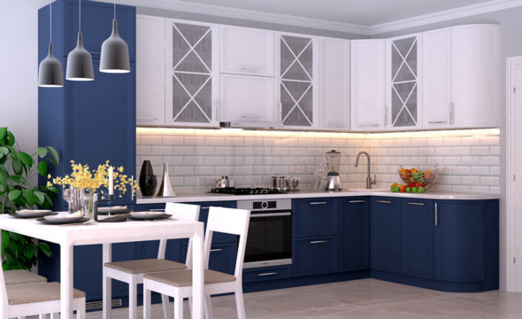 Кухня цвета индиго Портофино 18 
