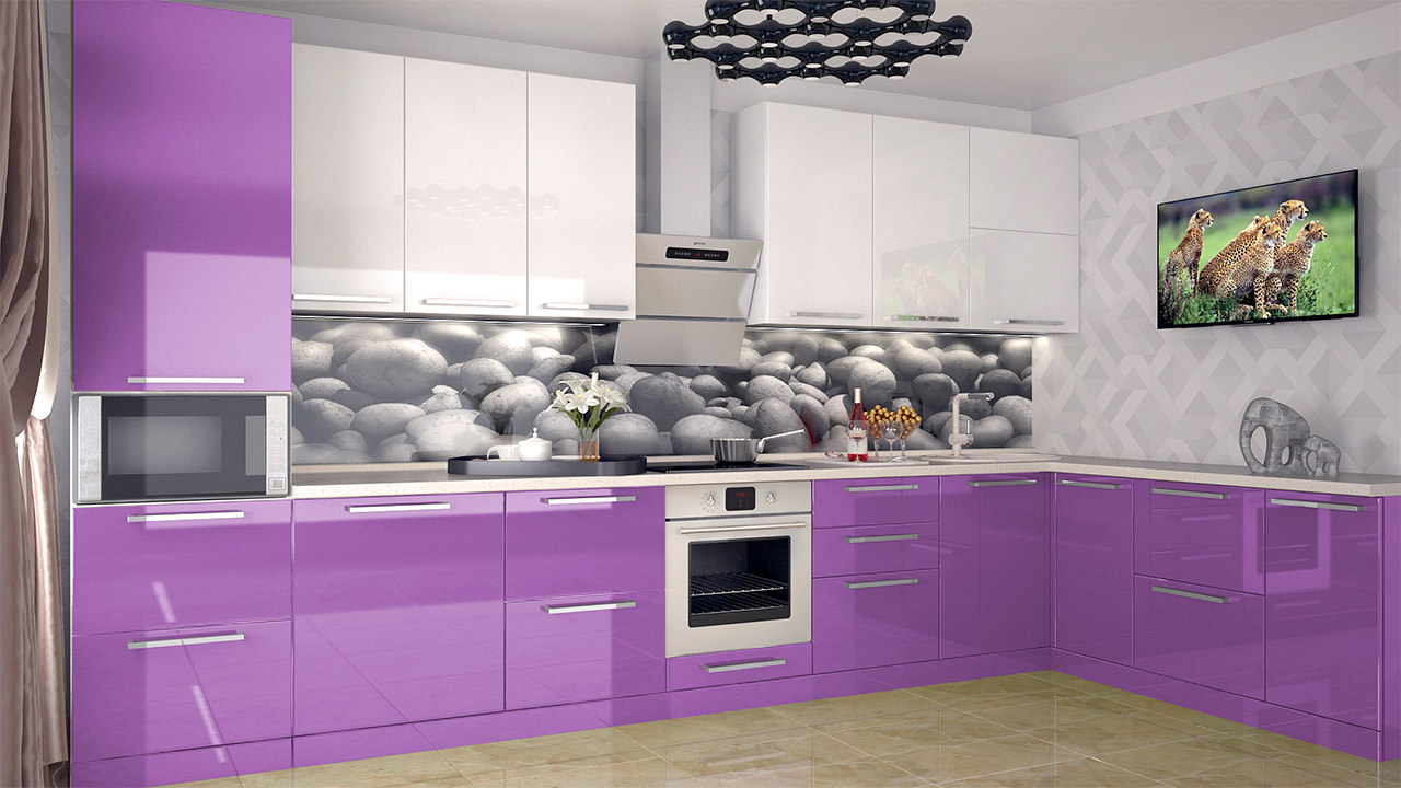  Кухня лилового цвета Кремона 4 