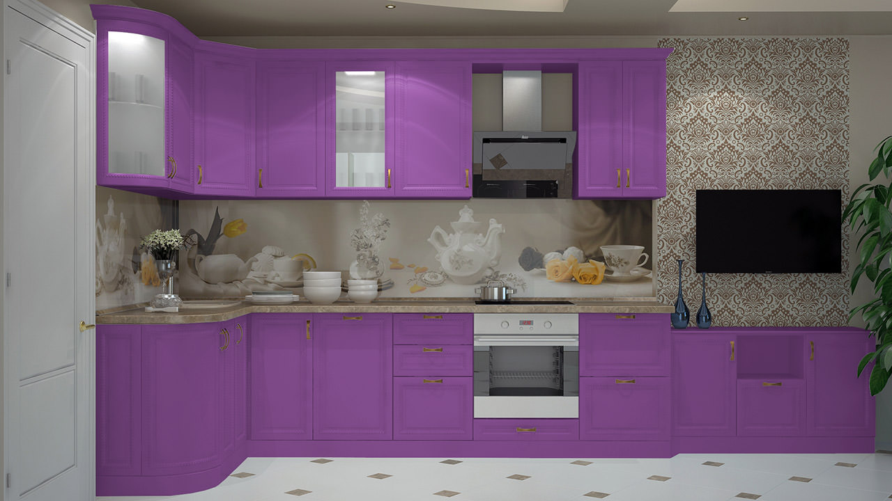  Кухня лилового цвета Кремона 7 