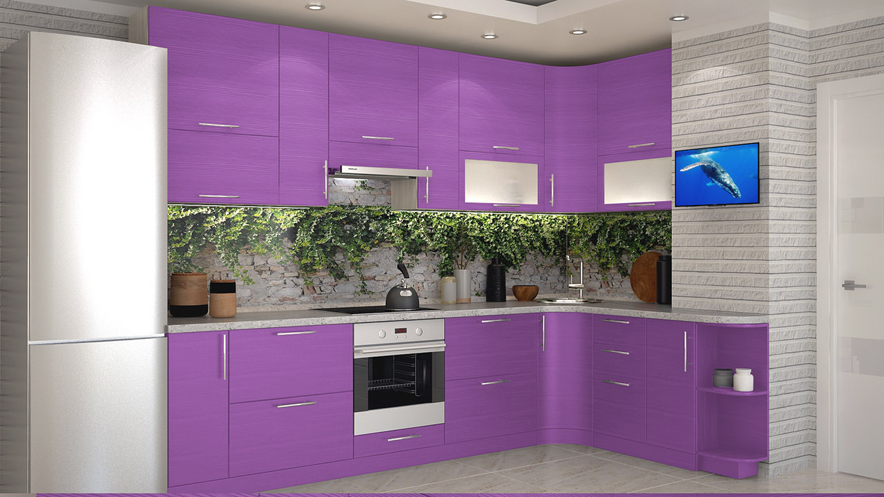  Кухня лилового цвета Кремона 9 