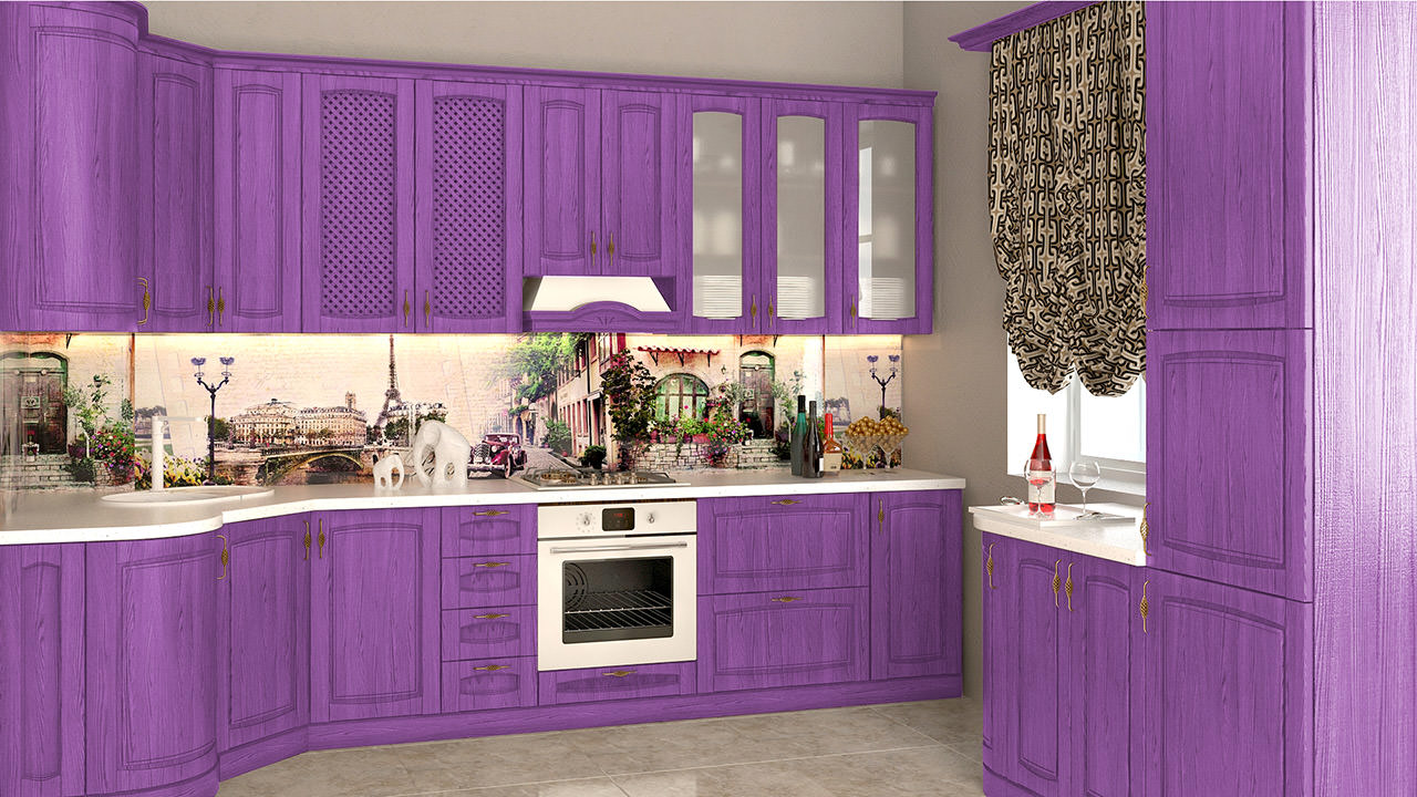 Кухня лилового цвета Кремона 10 