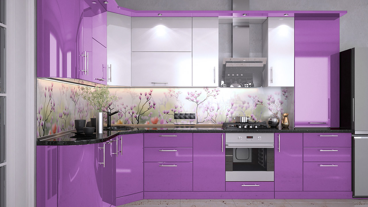  Кухня лилового цвета Кремона 16 
