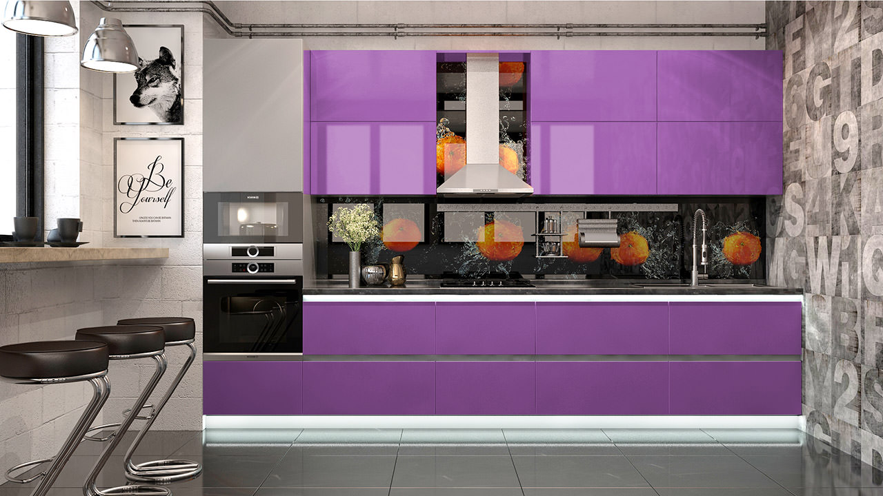  Кухня лилового цвета Олимпия 34 
