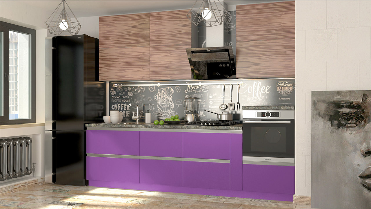  Кухня лилового цвета Олимпия 42 