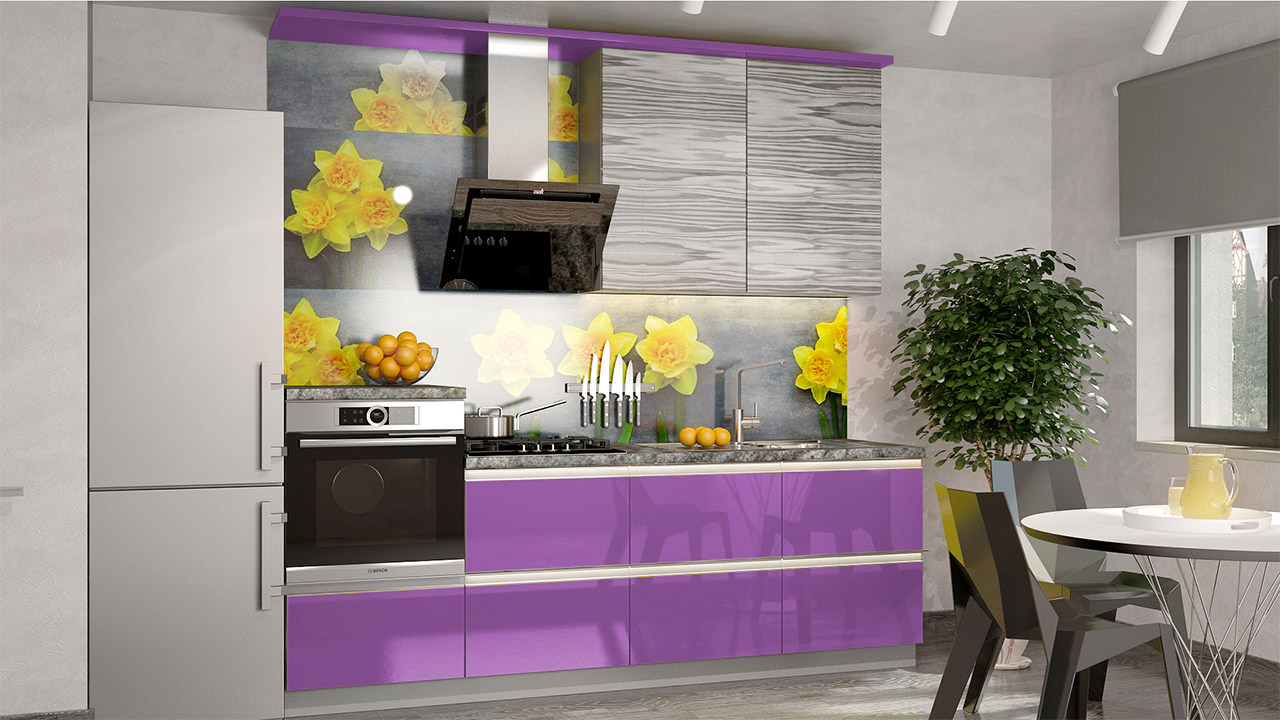  Кухня лилового цвета Олимпия 50 