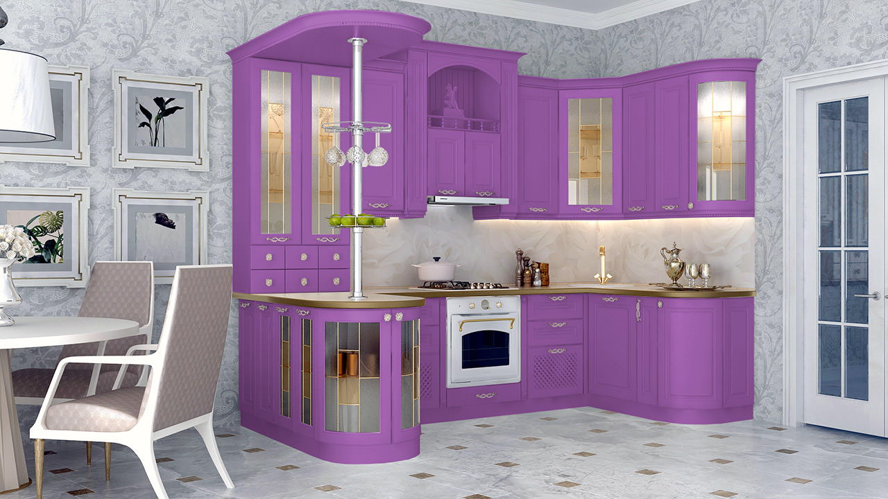  Кухня лилового цвета Парма 2 