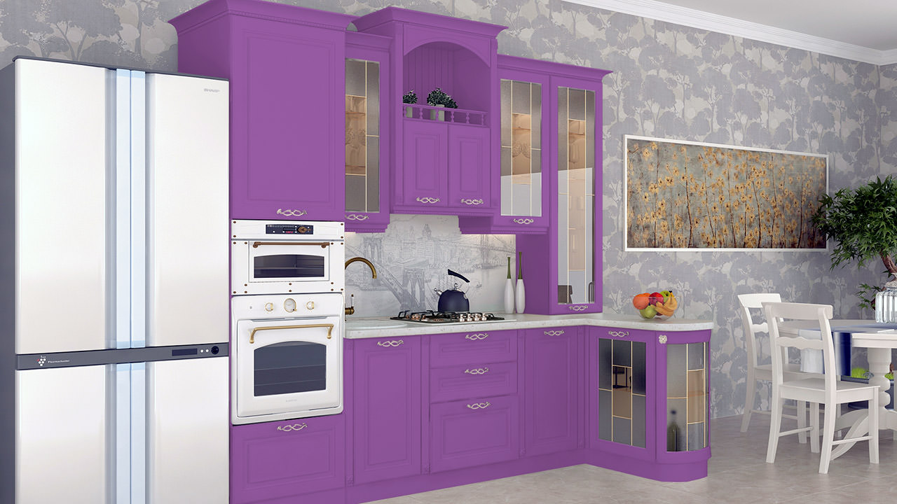  Кухня лилового цвета Парма 3 