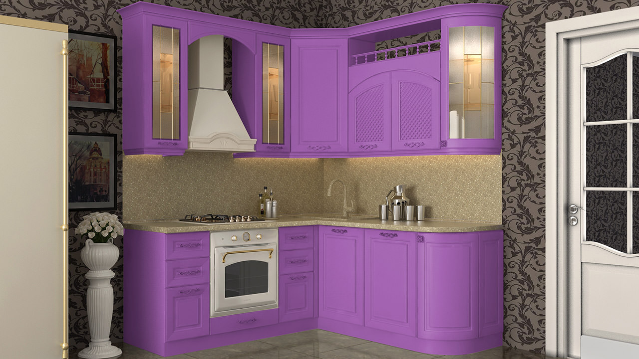  Кухня лилового цвета Парма 4 