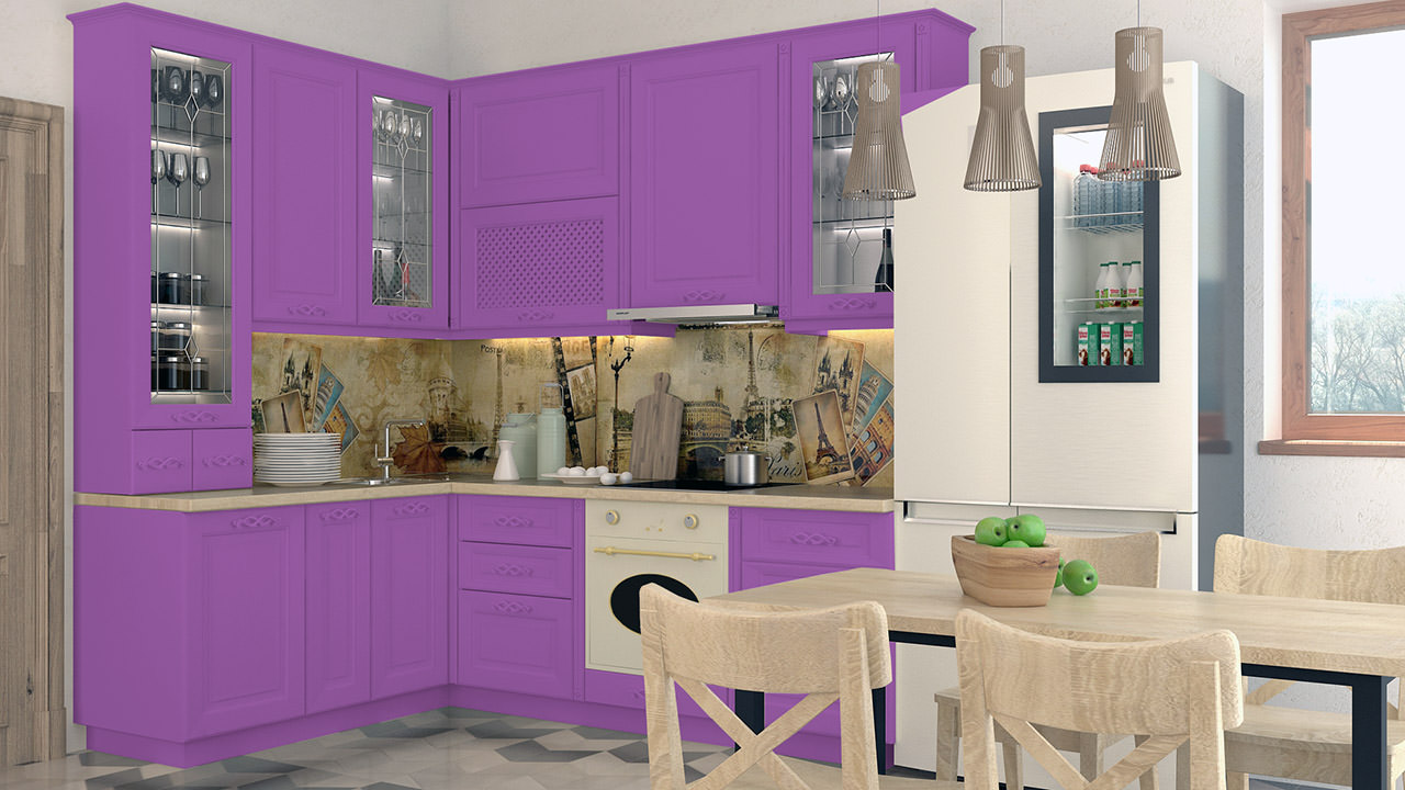  Кухня лилового цвета Парма 6 