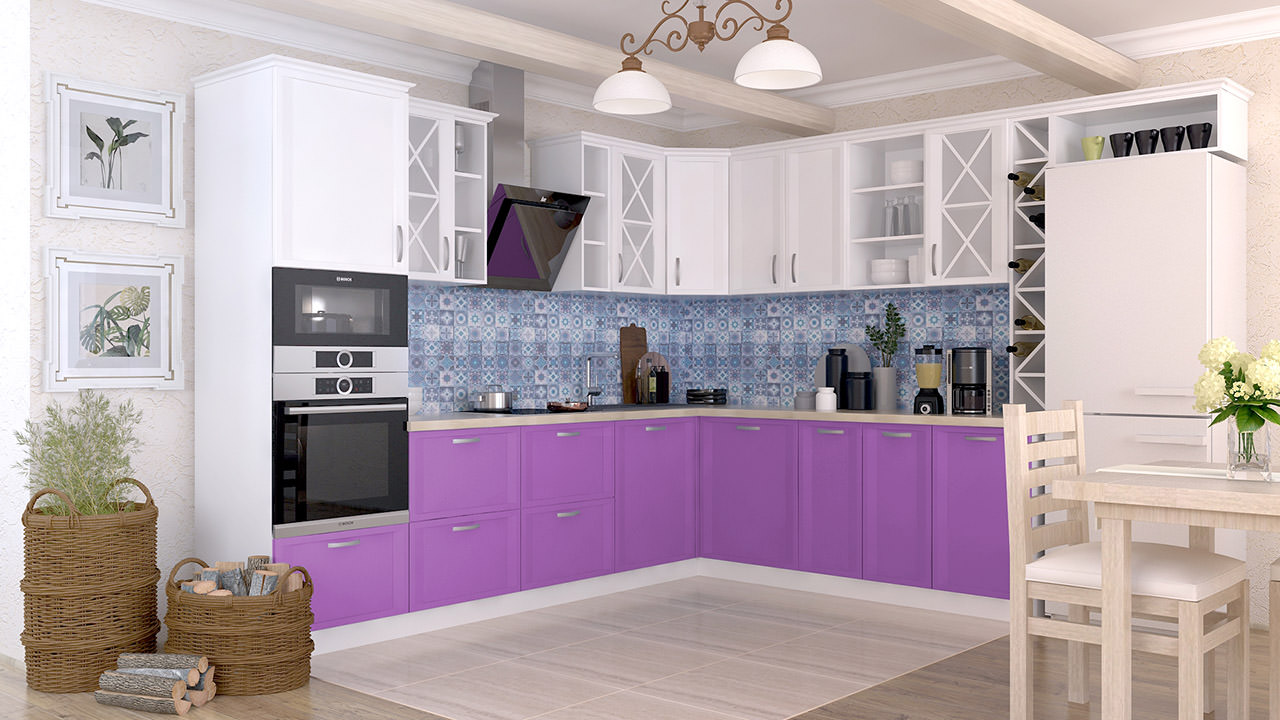  Кухня лилового цвета Портофино 10 