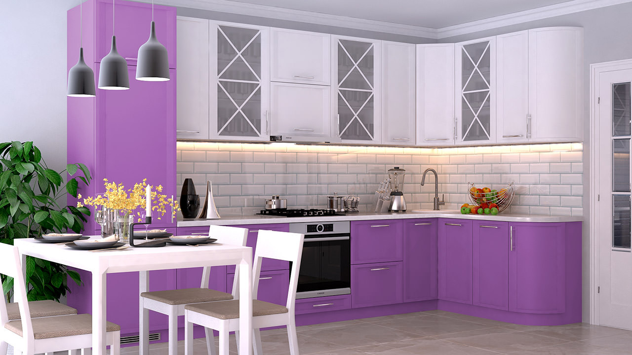  Кухня лилового цвета Портофино 18 