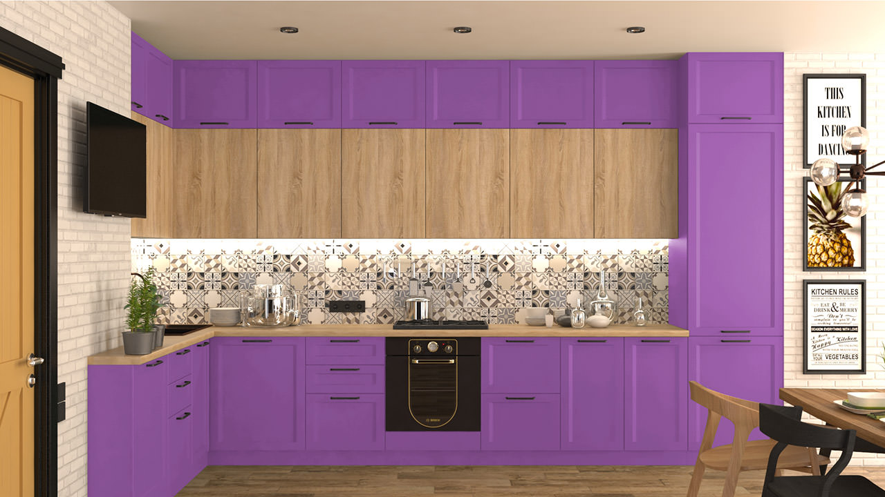  Кухня лилового цвета Сканди 27 