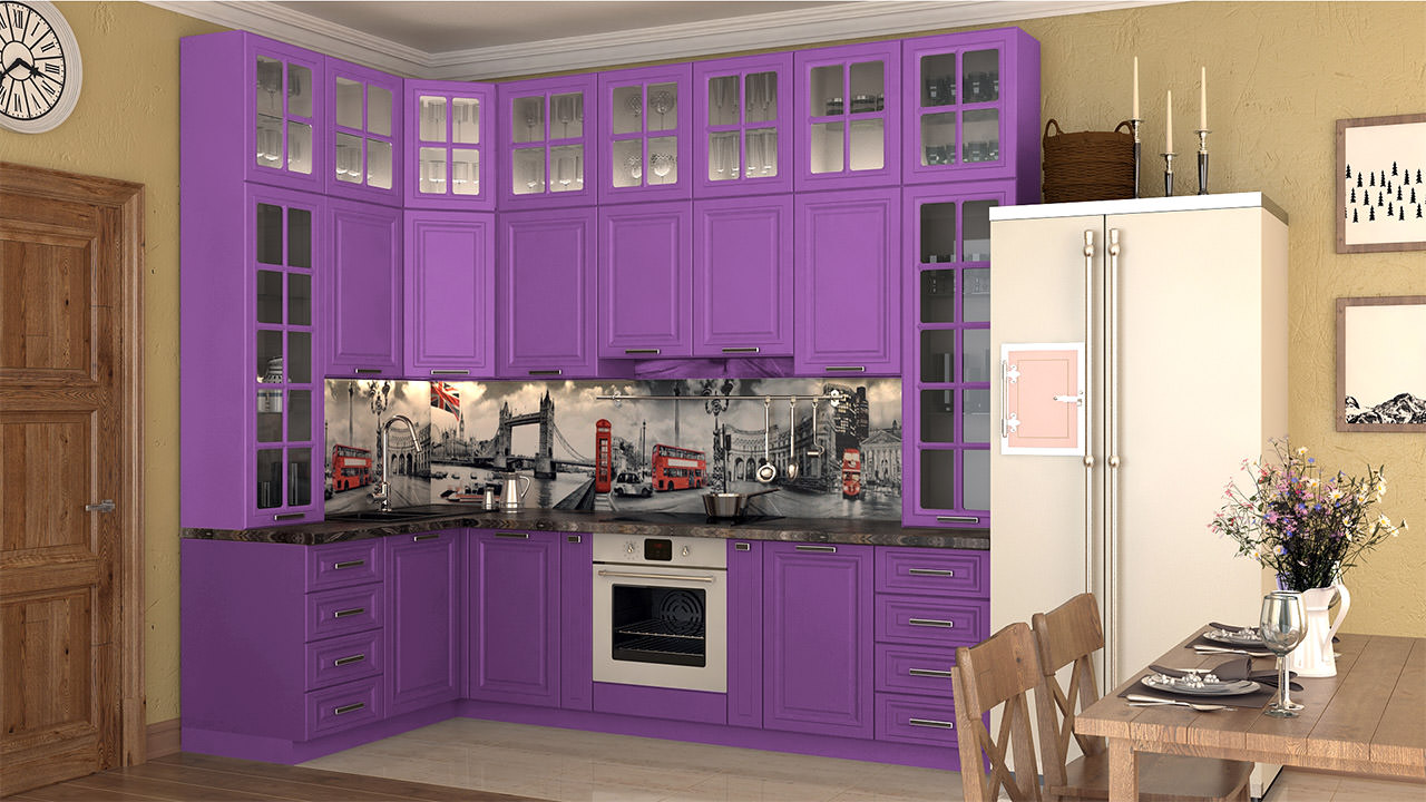  Кухня лилового цвета Сканди 64 