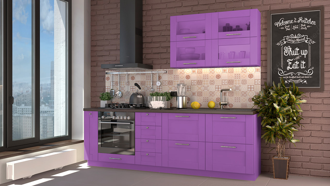  Кухня лилового цвета Сканди 96 